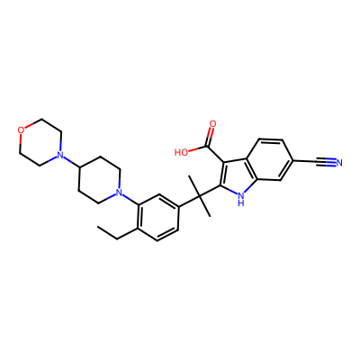 Chemical structure of Alectinib Acid