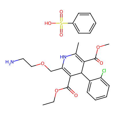 Chemical structure of Amlodipine Besylate