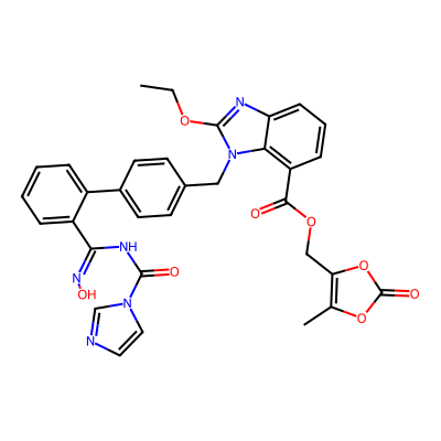 Chemical structure of Azilsartan Potassium Medoxomil Imidazole carbonyl Dioxolene ester