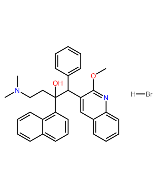 Chemical structure of Bedaquiline Desbromo Diastereomer-B