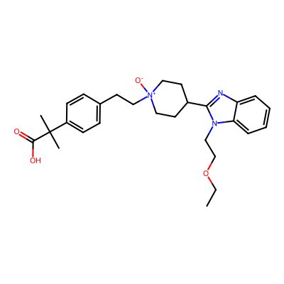 Chemical structure of Bilastine RCA N-Oxide