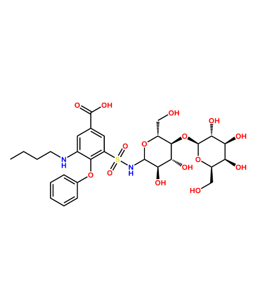 Chemical structure of Bumetanide Lactose Adduct Impurity