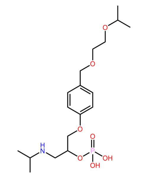 Chemical structure of Bisoprolol Phosphomonoester Impurity