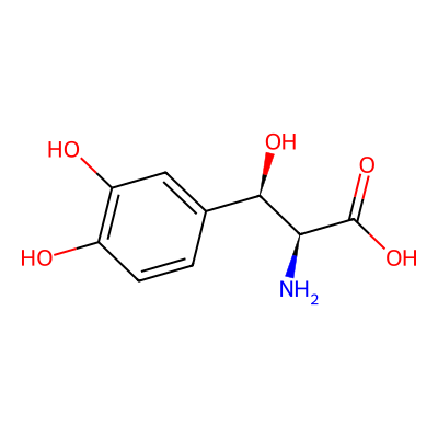 Chemical structure of DL-threo-Droxidopa