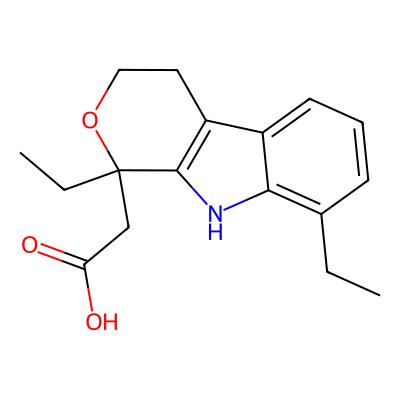 Chemical structure of Etodolac WS (AS PER EP)