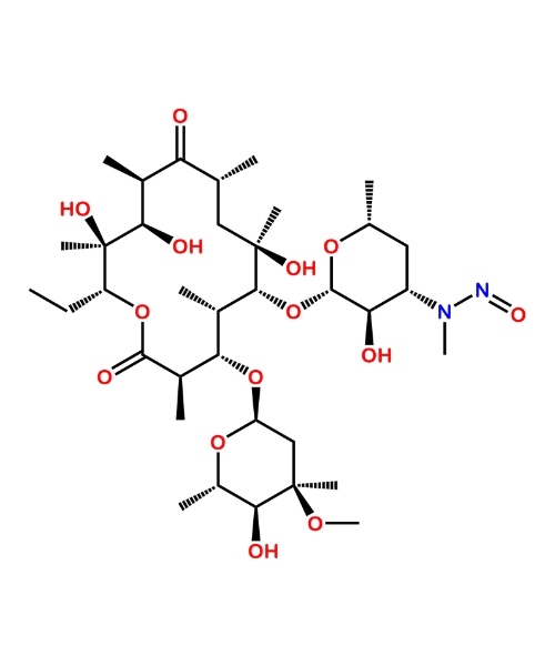 Chemical structure of N-Nitroso-Desmethyl Erythromycin
