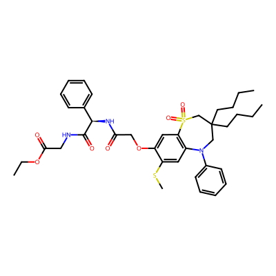 Chemical structure of Elobixibat Ethyl Ester Impurity