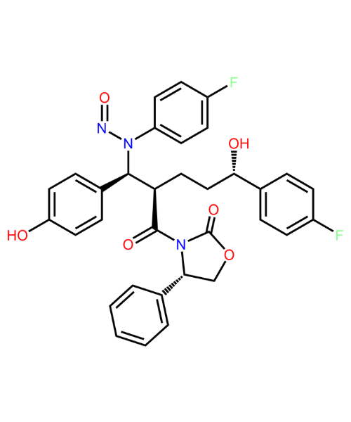 Chemical structure of Ezetimibe Deprotected Nitroso Impurity