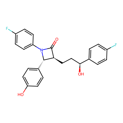 Chemical structure of SSR Ezetimibe
