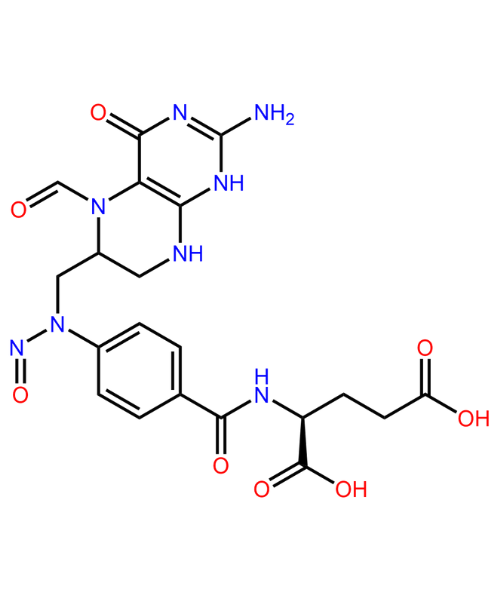 Chemical structure of N-Nitroso Folinic Acid Impurity C