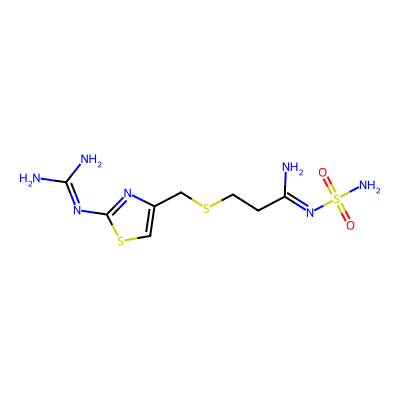 Chemical structure of Famotidine API