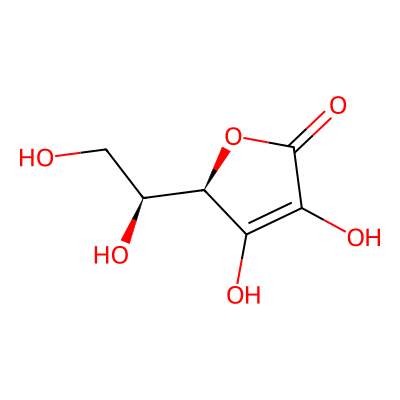 Chemical structure of L-Ascorbic Acid