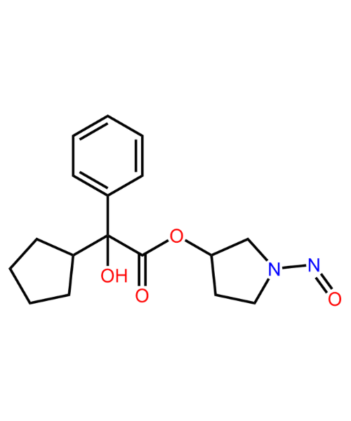 Chemical structure of N-Nitroso-Glycopyrronium Impurity