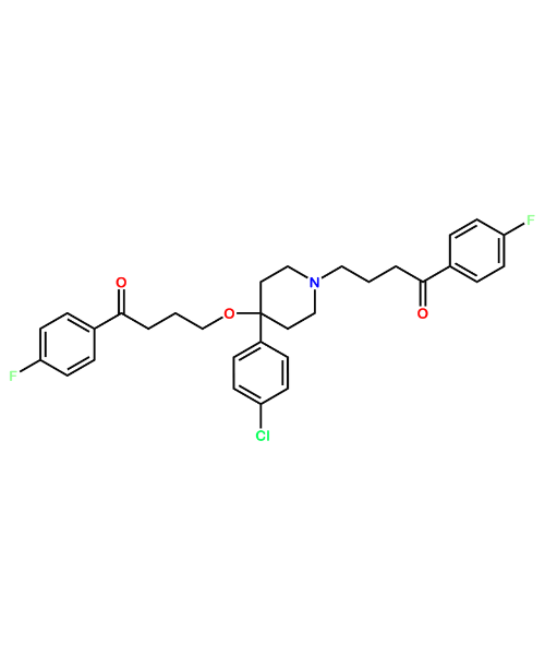 Chemical structure of N,O-Fluorophenylbutyryl Haloperidol