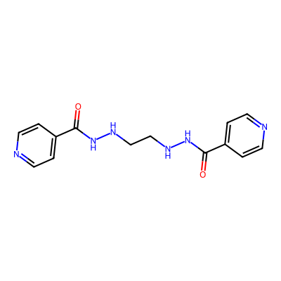 Chemical structure of Isoniazid Ethylene Dimer Impurity