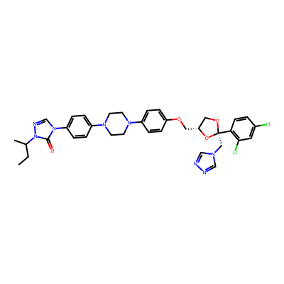 Chemical structure of Itraconazole EP impurity B