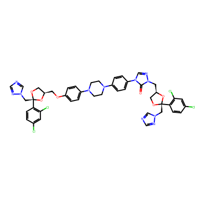Chemical structure of Itraconazole EP impurity G