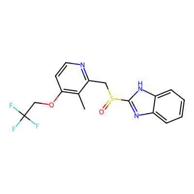 Chemical structure of Lansoprazole