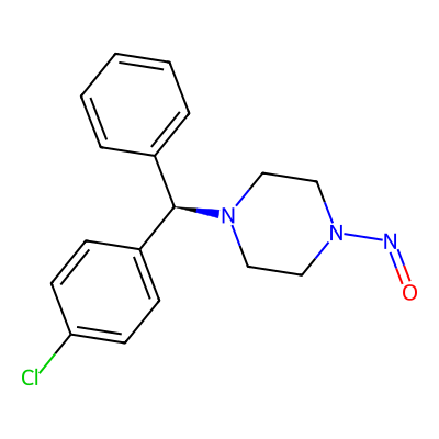 Chemical structure of Levocetirizine Nitroso Impurity 14