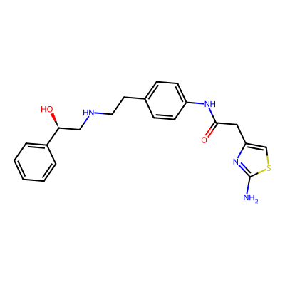 Chemical structure of Mirabegron