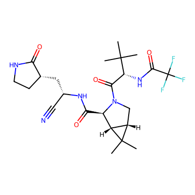 Chemical structure of Nirmatrelvir - API