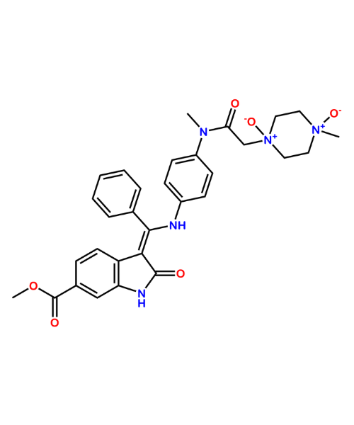 Chemical structure of Nintedanib Acid N-Dioxide impurity