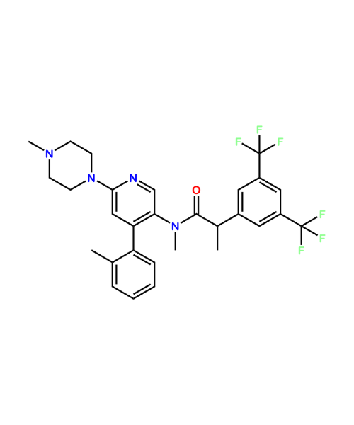 Chemical structure of Netupitant Benzyl Monomethyl Impurity