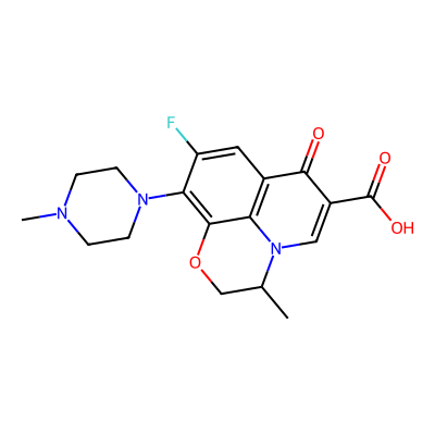 Chemical structure of Ofloxacin