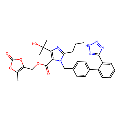 Chemical structure of Olmesartan Medoxomil