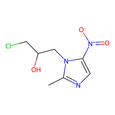 Chemical structure of Ornidazole - API