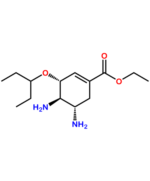 Chemical structure of Oseltamivir Diamine Impurity