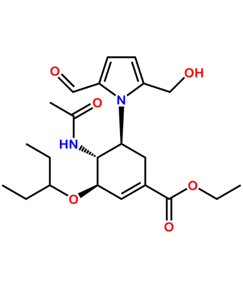 Chemical structure of Oseltamivir Pyrrol Adduct