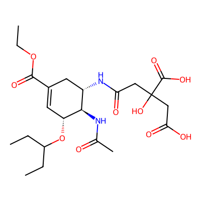 Chemical structure of Oseltamivir Citric Acid Adduct 1