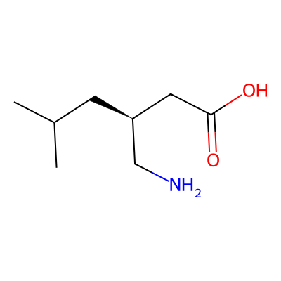 Chemical structure of Pregabalin WS