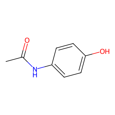 Chemical structure of Paracetamol
