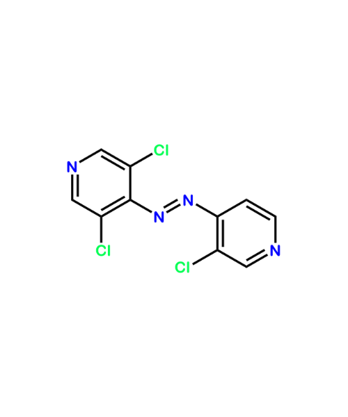 Chemical structure of 3,5 dichloro-4-((3-chloropyridin-4-yl)diazenyl)pyridine