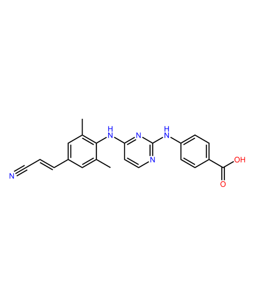 Chemical structure of Rilpivirine Acid