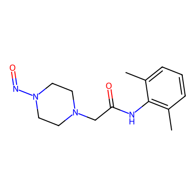 Chemical structure of N-Nitroso Ranolazine impurity
