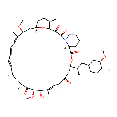 Chemical structure of Rapamycin (Sirolimus)