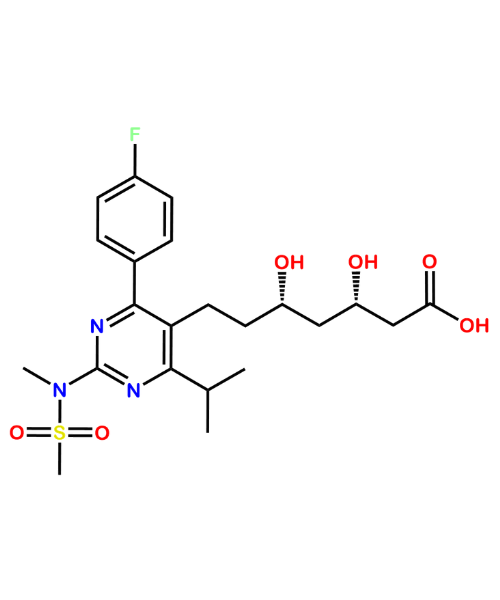 Chemical structure of Rosuvastatin Dihydro Impurity