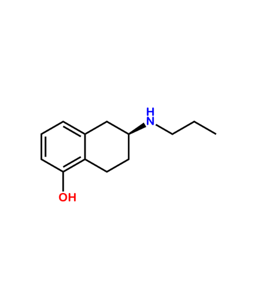 Chemical structure of (6S)-6-(propylamino)-5,6,7,8-tetrahydronaphthalen-1-ol