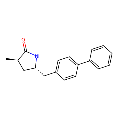Chemical structure of Sacubitril (3R,5S)-Pyrrolidinone Impurity