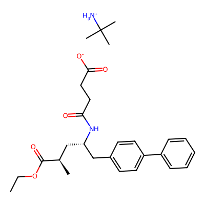 Chemical structure of Sacubitril Methyl Ester Impurity TBA Salt