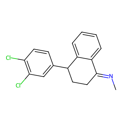 Chemical structure of Sertraline Tetralone Methanamine