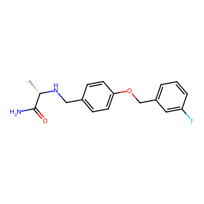 Chemical structure of Safinamide Mesylate