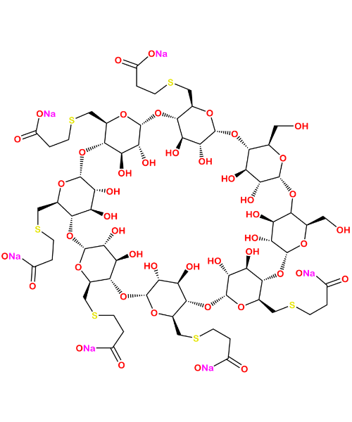 Chemical structure of Sugammadex dihydroxy impurity