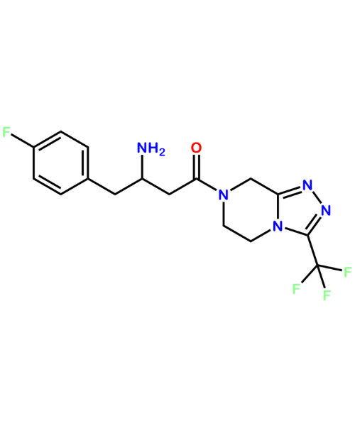 Chemical structure of 4-Fluoro Sitagliptin