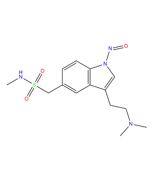 Chemical structure of Sumatriptan Nitroso Impurity