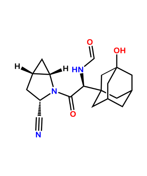 Chemical structure of Saxagliptin formyl Amide