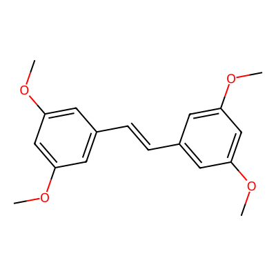 Chemical structure of (E)-3,5,3',5'-tetramethoxy stilbene